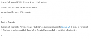 Custom Lab Manual