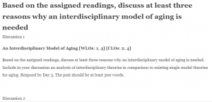 An Interdisciplinary Model of Aging