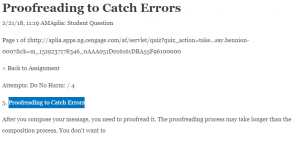 Proofreading to Catch Errors