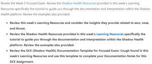 Shadow Health Resources