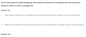Fundamentals of Capital Budgeting
