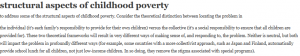 structural aspects of childhood poverty