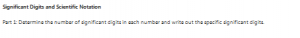 Determine the number of significant digits in each number