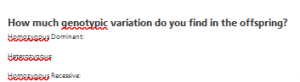 How much genotypic variation do you find in the offspring?