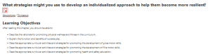 What strategies might you use to develop an individualized approach to help them become more resilient?