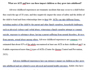 Trauma-Informed Care Paper