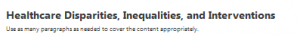 Healthcare Disparities, Inequalities, and Interventions