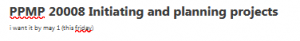 PPMP 20008 Initiating and planning projects