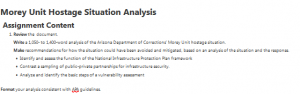 Morey Unit Hostage Situation Analysis 