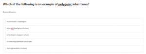 Which of the following is an example of polygenic inheritance? 