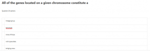 All of the genes located on a given chromosome constitute a