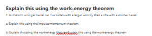 Explain this using the work-energy theorem