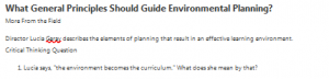 What General Principles Should Guide Environmental Planning?