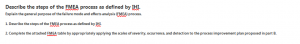 Describe the steps of the FMEA process as defined by IHI.