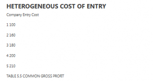 HETEROGENEOUS COST OF ENTRY