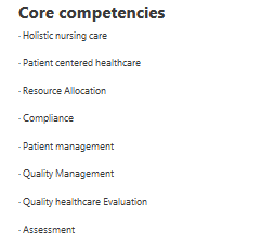 Core competencies