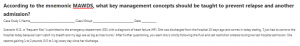 According to the mnemonic MAWDS, what key management concepts should be taught to prevent relapse and another admission?