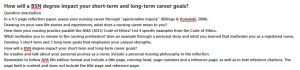 How will a BSN degree impact your short-term and long-term career goals?