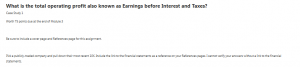 What is the total operating profit also known as Earnings before Interest and Taxes?