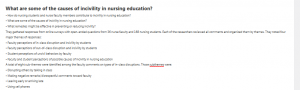 What are some of the causes of incivility in nursing education?