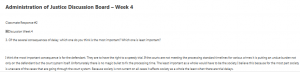 Administration of Justice Discussion Board – Week 4