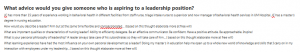 What advice would you give someone who is aspiring to a leadership position?