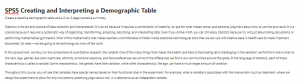 SPSS Creating and Interpreting a Demographic Table