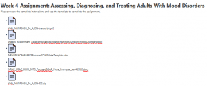 Week 4_Assignment: Assessing, Diagnosing, and Treating Adults With Mood Disorders