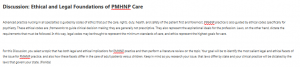 Discussion: Ethical and Legal Foundations of PMHNP Care