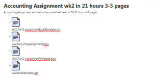 Accounting Assignment wk2 in 21 hours 3-5 pages