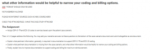 what other information would be helpful to narrow your coding and billing options.