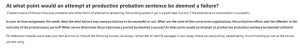 At what point would an attempt at productive probation sentence be deemed a failure?At what point would an attempt at productive probation sentence be deemed a failure?