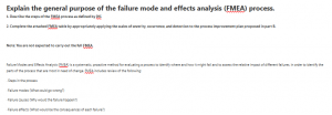 Explain the general purpose of the failure mode and effects analysis (FMEA) process.