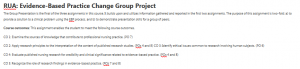 RUA: Evidence-Based Practice Change Group Project