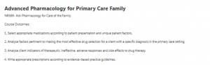 Advanced Pharmacology for Primary Care Family