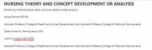 NURSING THEORY AND CONCEPT DEVELOPMENT OR ANALYSIS