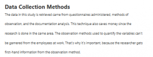 Data Collection Methods