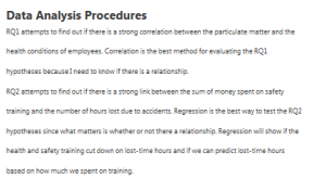 Data Analysis Procedures