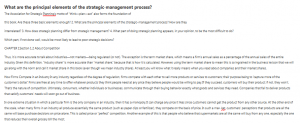 What are the principal elements of the strategic-management process?