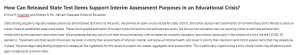 How Can Released State Test Items Support Interim Assessment Purposes in an Educational Crisis?