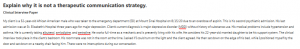 Explain why it is not a therapeutic communication strategy.