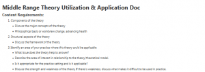 Middle Range Theory Utilization & Application Doc