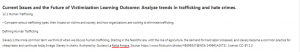Current Issues and the Future of Victimization Learning Outcome: Analyze trends in trafficking and hate crimes.