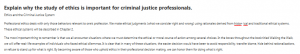 Explain why the study of ethics is important for criminal justice professionals.