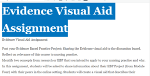 Evidence Visual Aid Assignment