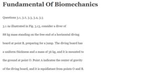 Fundamental Of Biomechanics
