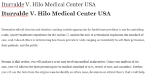 Iturralde V. Hilo Medical Center USA