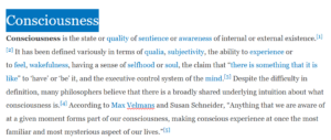 Consciousness