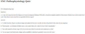 FNU Pathophysiology Quiz