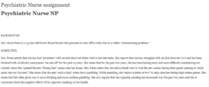 Psychiatric Nurse assignment